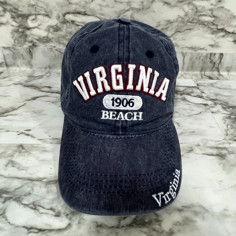 Virginia‎ Beach 1906 Cap Men's One Size Blue Lucky 7 USA Fashion Adjustable Hat